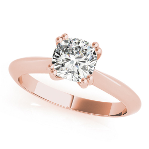 Magnolia Natural Rose Gold Double Prong Solitaire Diamond Ring