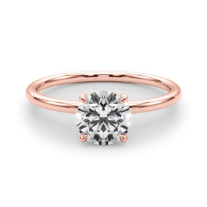  Bonny Lab-Created Diamond Rose Gold 4 Prong Set Classic Solitaire Engagement Ring