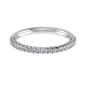 0.25 - 1.00 Carat Natural Round Cut Diamond Micro Claw Set Half Eternity Ring
