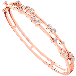 Elinor Lab-Created Rose Gold Prong Cluster Diamond Ring