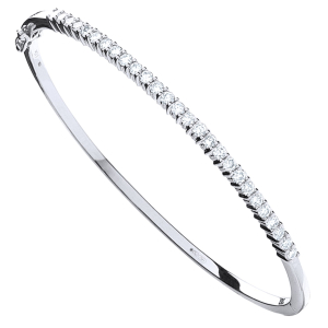 1.20 Carat Natural Round Diamonds Claw Set Bangle