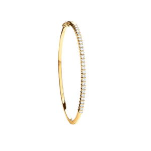 Shawnnah Lab-Created Diamond Yellow Gold Shared Prong  Bracelet