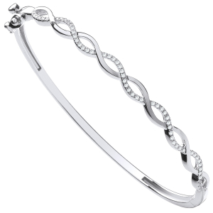 0.33 Carat Natural Round Cut Diamonds Fancy Tangle Bangle