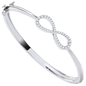 0.50 Carat Natural Round Cut Diamonds Infinity Bangle