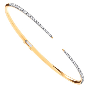 0.50 Carat Natural Round Cut Diamonds Hinged Bangle