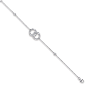 0.20 Carat 7 Inch Natural Round Cut Diamnond Fancy Chain Bracelet