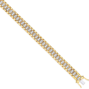 6 Inch 0.25 Carat Prong Setting Natural Round Cut Diamond Two Row Bracelet for Kids