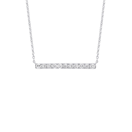 0.33ct Diamond Bar Necklace Adjustable Chain