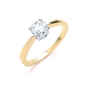 0.70-carat Brilliant G/SI Natural Diamond Engagement Ring, 18-karat gold