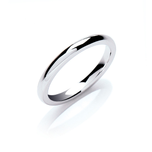 Womens Classic Traditional Court Shaped Plain Wedding Rings