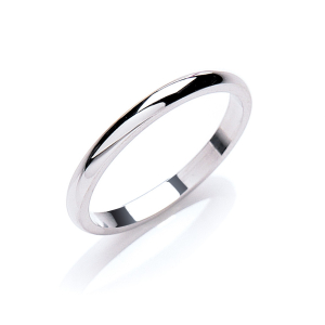 Womens Classic D Shaped Plain Wedding Rings