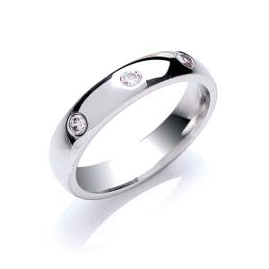 Ainsley Natural Diamond Platinum Women's Wedding Ring