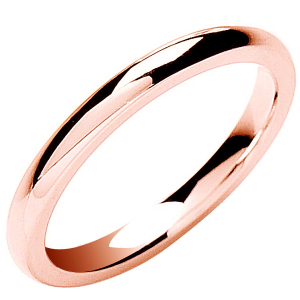 Ava Rose Gold Plain Wedding Ring for Women