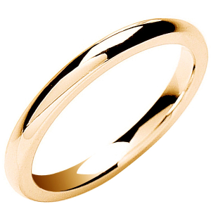 Ava Yellow Gold Plain Wedding Ring for Women