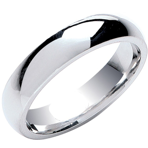 Mens Premium Traditional Court Shaped Plain Wedding Rings