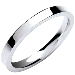 Womens Premium Flat Court Shaped Plain Wedding Rings
