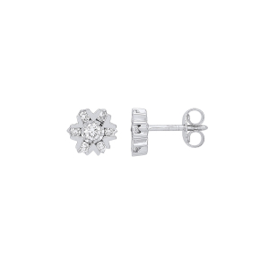 0.50 Carat Natural Round Shaped Diamond Designer Stud Earrings