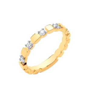 Natural Round Brilliant cut Diamond Claw-set Full Eternity Ring Gold  