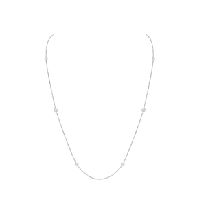 0.15 Carat Certified Round Natural Diamond Chain Necklace