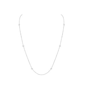 0.15 Carat Certified Round Natural Diamond Chain Necklace