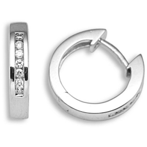 0.15 Carat Natural Round Cut Diamonds Hoop Earrings