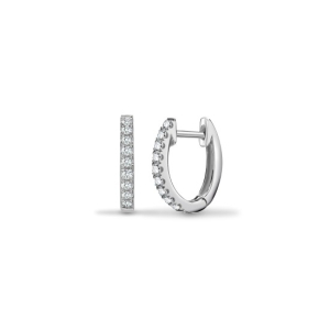 0.14 Carat Natural Round Cut Diamonds Claw-Set Huggie Earrings