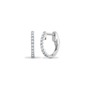 0.14-0.65 Carat Natural Round Cut Diamonds Claw-Set semi Hoop Earrings