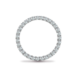 0.25-1.00 Carat Natural Round Cut Diamonds Claw-Set Circle Shape Pendant 18K