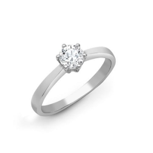 0.25-2.00 Carat Natural Round Cut Diamond Claw-set Engagement Ring 18k Gold