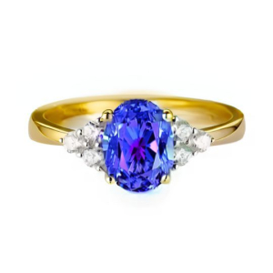 Yuliana Tanzanite Yellow Gold  Diamond Ring