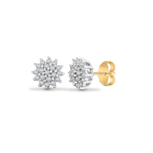 Florida Lab-Created Round cut Claw Set  Diamond Earrings