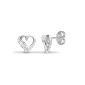 Kathi Lab-Created Round cut Pave Set  Diamond Earrings