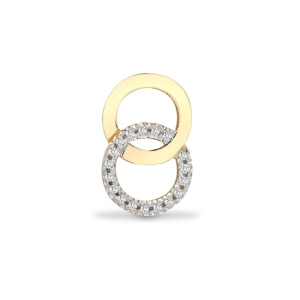  Natural Round Brilliant Cut Diamonds Pave-Set Circle Pendant