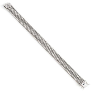 11.35 Carat 7 Inch Natural Round Cut Diamond Seven Row Bracelet