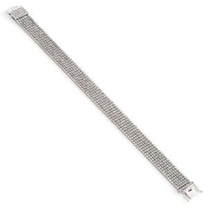 11.35 Carat 7 Inch Channel Setting Natural Round Cut Diamond Seven Row Bracelet