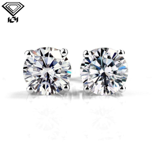 Juniper Lab-Created Diamond Round cut 4 Prong  Earrings