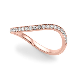  Avena Lab-Created Diamond Rose Gold Shaped Women's Wedding Ring