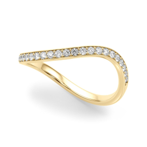  Avena Lab-Created Diamond Yellow Gold Shaped Women's Wedding Ring