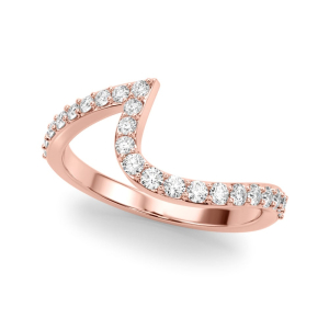  Aery Lab-Created Diamond Rose Gold Shaped Women's Wedding Ring