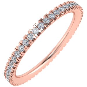 Evvie Lab-Created Rose Gold Prong  Diamond Ring