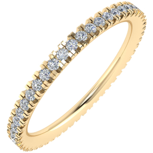 Evvie Lab-Created Yellow Gold Prong  Diamond Ring