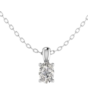 0.10 - 3.00 Carat Natural Oval Cut Diamond Claw-Set Solitaire Pendant