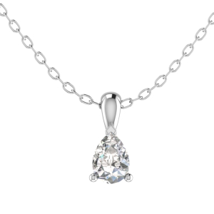 0.10 - 3.00 Carat Natural Pear Cut Diamond Claw Set Solitaire Pendant