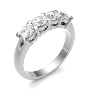 0.16 - 1.00 Carat Round Diamond Basket Set Four Stone Anniversary Ring