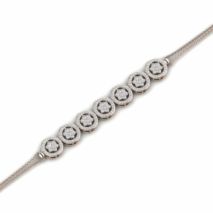Penney Natural Diamond Rose Gold 4 Prong Friendship Bracelet