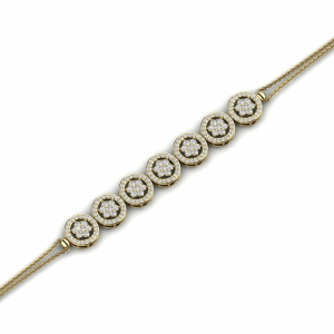 Penney Natural Diamond Yellow Gold 4 Prong Friendship Bracelet