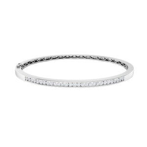 Full Bezel & Pave Setting Round Diamond Bangle