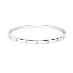 Sheilaine 1.10 Carat Natural Round cut Bezel Set  Diamond Bangle Bracelet