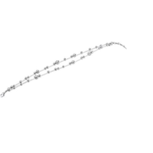 2.50 Carat Natural Round Brilliant Cut Double Row Bracelet