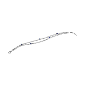 2.07 Carat Round Gemstone And Diamond Set in Blue Sapphire,Ruby,Emerald And Pink Sapphire Bracelet
